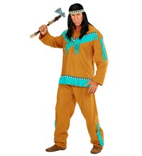 Pánský indiánský kostým s modrými doplňky