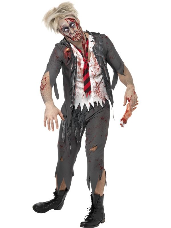 Pánský kostým na Halloween High School zombie školák - Velikost S 44-46