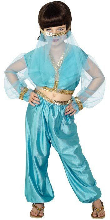 Dívčí kostým Arabská princezna (modrý) - Pro věk (roků) 10-12