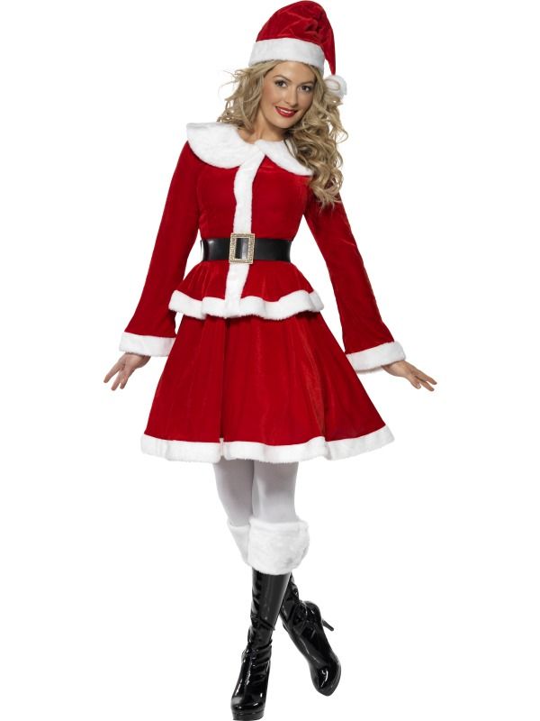 Dámský kostým Miss Santa deluxe - Velikost M 40-42