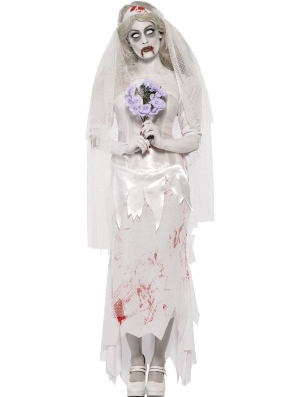Dámský kostým k halloweenu Zombie duch nevěsty - Velikost L 44-46