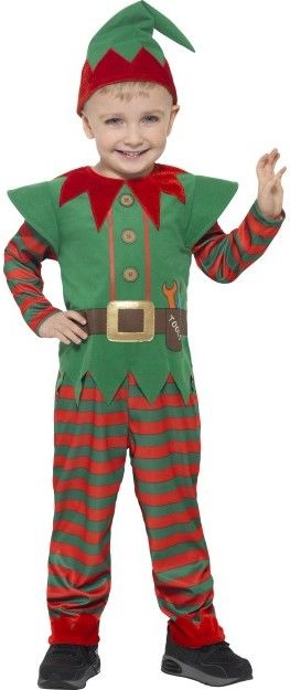 Dětský kostým elf, pruhovaný - Pro věk 3-4