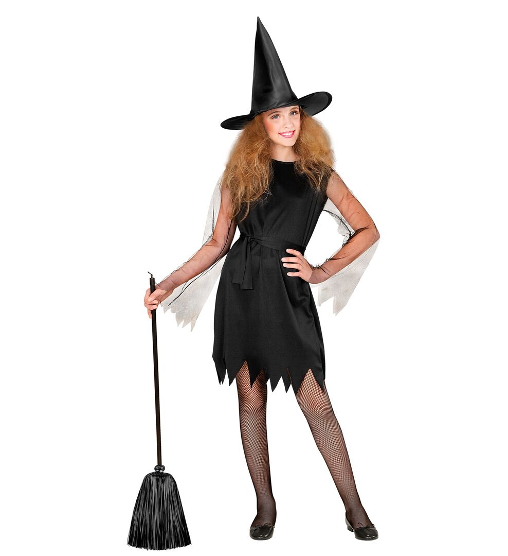 Dívčí kostým čarodějnice černý - Pro věk 8-10 let