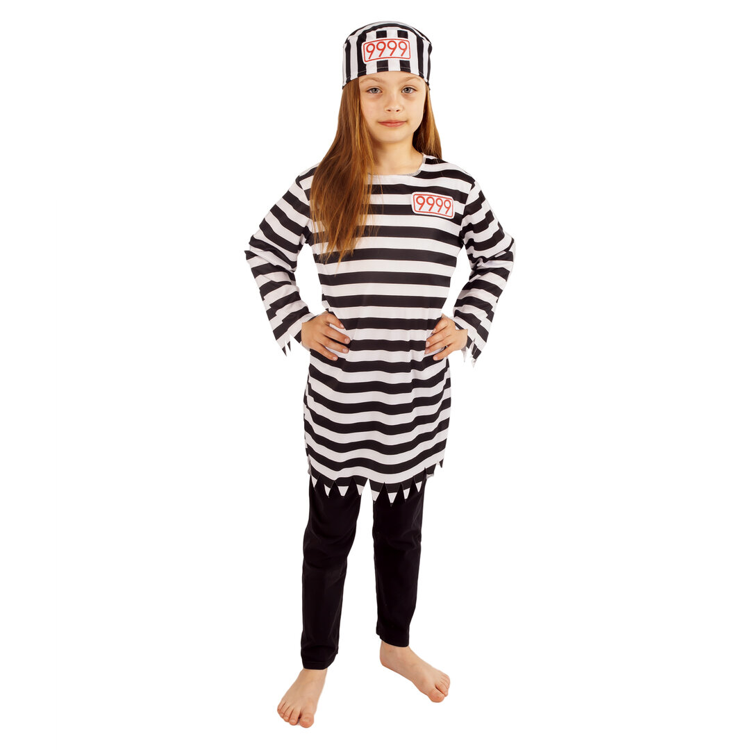Dětský kostým vězenkyně - Pro věk 6-8 let