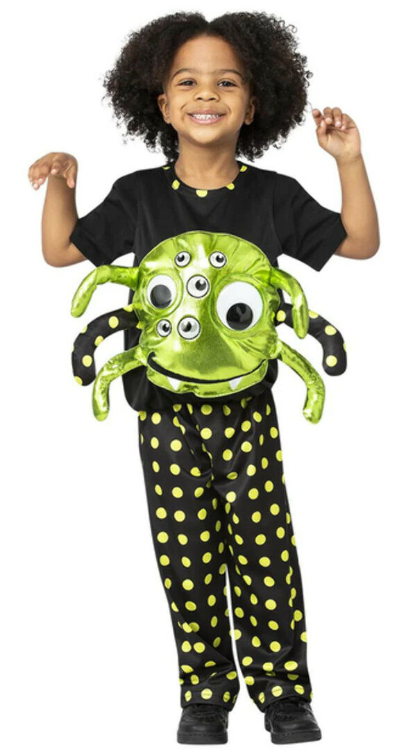 Dětský kostým neon s pavoukem - Pro věk 3-4 let
