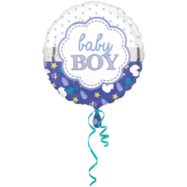Fóliový balónek Baby boy (chlapeček), 43 cm