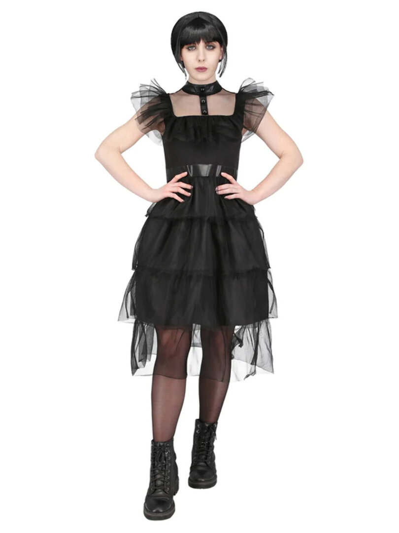 Dámské šaty Wednesday Addams, černé - XS