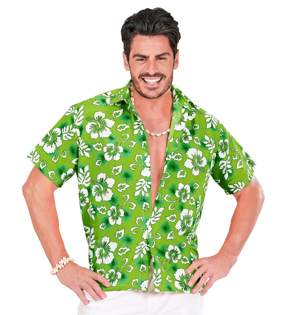 Havajská košile, zelená - XL