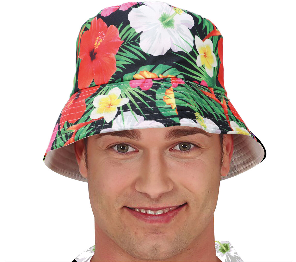 Pánský klobouk s havajským motivem